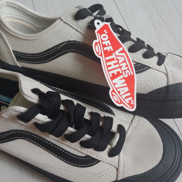 VANS NEW Style 36 DECON SF Salt Wash Marshmallow/Black - Picture 9 of 12